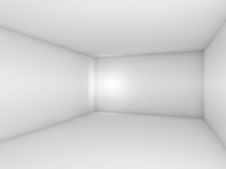 Abstract white 3d empty room interior with spot light