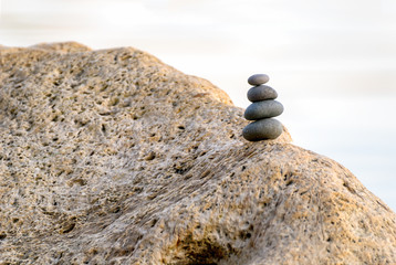 Stone balance outdoors
