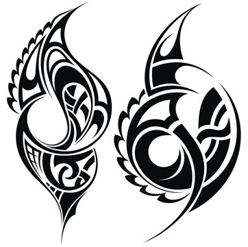 Maori stylish tattoo pattern