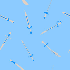 Seamless background with swords