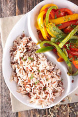 rice and vegetables