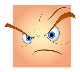 Angry Face Cartoon Smiley