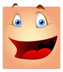 Laughing Cartoon Box Smiley