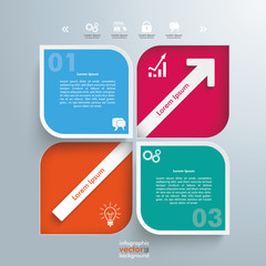 Round Squares 4 Options 2 Holes Arrow
