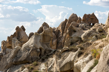 Rock formations in Goreme National Park. Cappadocia,  Turkey