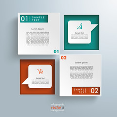 Square Holes 2 Speech Bubbles Infographic