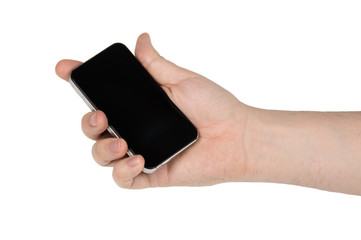 hand holding a mobile phone