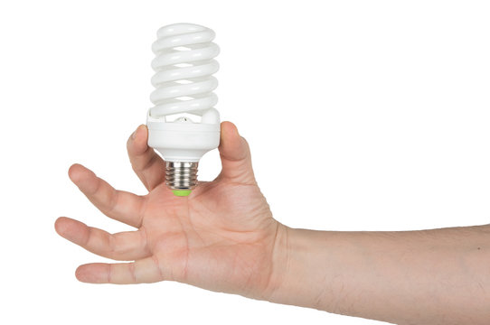 light bulb in hand