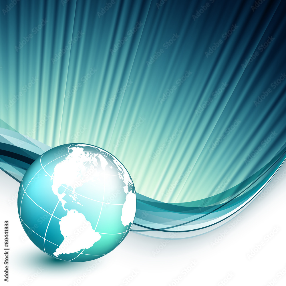 Poster vector background with wavy lines