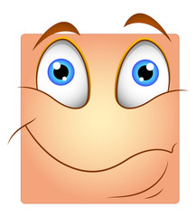 Cute Happy Face Expression Smiley Box