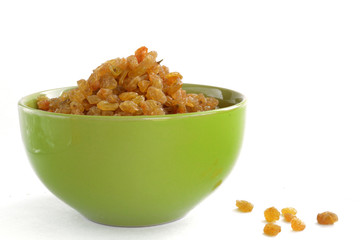 raisins is a ceramic plate