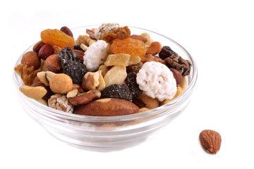 Different types of nuts in one mixture