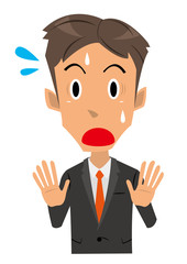 ビジネスマン　驚く
