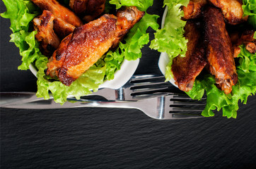 Grilled chicken wings