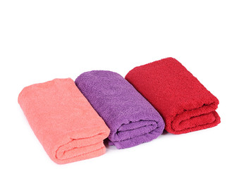 The bath towel isolated on white