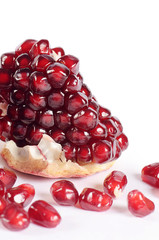 The fresh pomegranate as a background