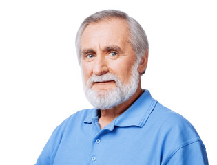 Closeup portrait of a smiling senior