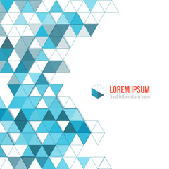 Abstract polygonal triangles poster.