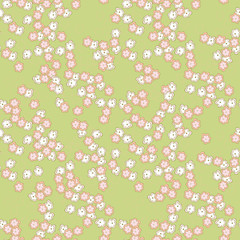 little cute flowers seamless pattern