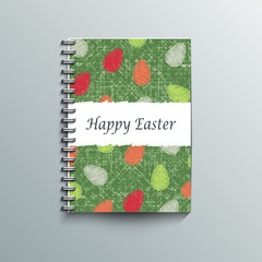 Notepad template with Easter background.