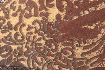 floral ornament leather