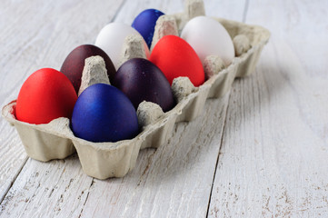 Colored easter eggs