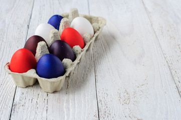 Colored easter eggs