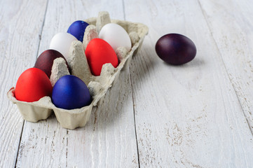 Colored easter eggs