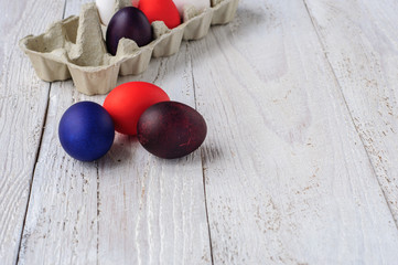 Colored easter eggs