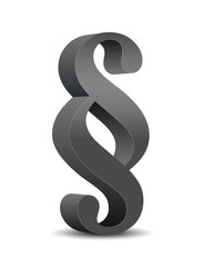 Law Icon 3D dark gray