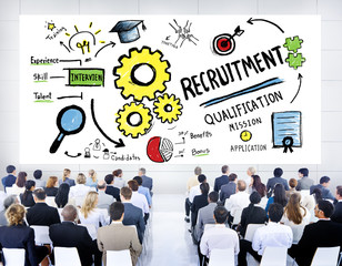 Business People Seminar Recruitment Presentation Concept