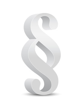 Law Icon 3D white