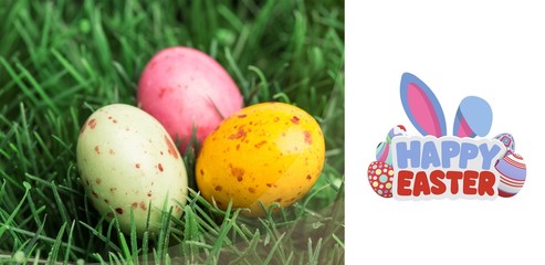 Composite image of happy easter