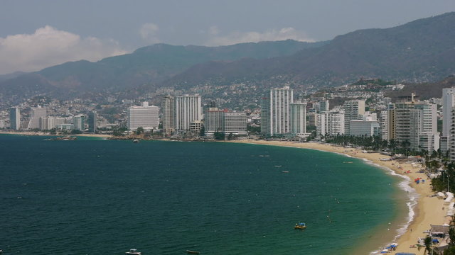 Acapulco Bay With Buildings