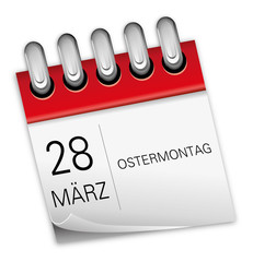 28 März 2016 Ostermontag Ostern Kalender