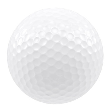 Golf ball isolated on a white background. 3d illustration