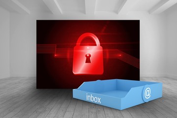 Composite image of blue inbox