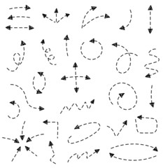 Sketch arrow set. Vector illustration. Easy to edit