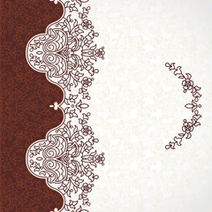 Vector floral border in Eastern style. © Anna Pogulyaeva