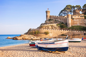 Mediterranean village of Tossa de Mar,Spain