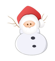 Funny Snowman Character Face