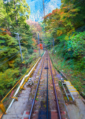 Track of Cablecar to Koyasan in Wakayama