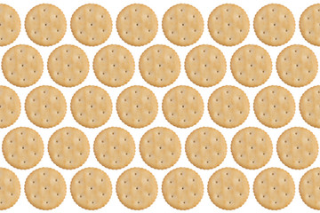 Obraz premium Round Crackers isolated on white