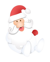 Sitting Cartoon Santa