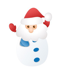 Happy Laughing Snowman Santa Character