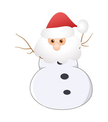 Snowman Santa Cute Character