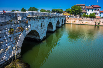 Alte Römerbrücke Ponte d' Augustus in Rimini