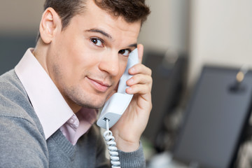 Male Customer Service Representative On Call