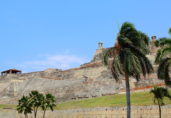 Castillo San Felipe fortress in Cartagena, Colombia.