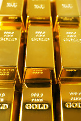 Gold bars close-up